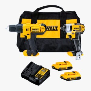 TALADRO PERCUTOR 1/2IN + ATORNILLADOR IMPACTO 1/4 DEWALT DCK222D2-B3