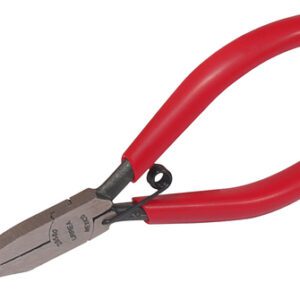 Pinza para electrónica con mango rubber grip de 4-3/4" plana lisa Urrea