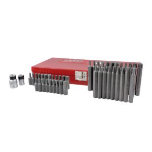 Juego combinado de puntas hexágono de 3/8" con adaptadores,  44 piezas en caja metalica Urrea