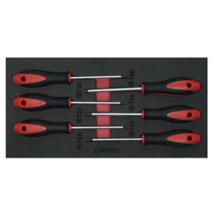 Juego de destornilladores con mango bimaterial punta Torx 6 piezas, CH129-C Urrea