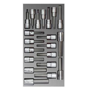 Juego de dados cuadro de 3/8" varias puntas 20 piezas, CH110L-C Urrea