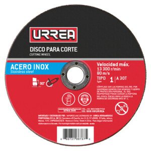 Disco abrasivo tipo 27 para acero inoxidable 4-1/2" x 1/4" Urrea