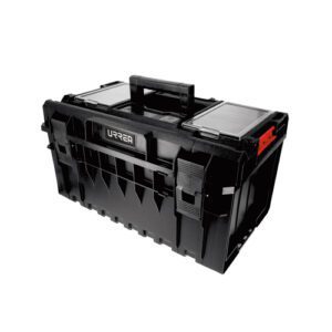 Caja portaherramientas plástica modular con compartimentos color negro 23" x 15" x 12" Urrea